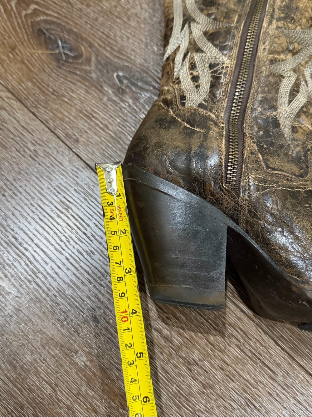 Dan Post jilted knee high western Brown Boots size 7 - Picture 7 of 9